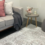 Kira Beige Grey Medallion Transitional Rug