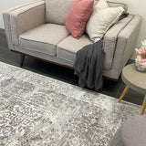 Kira Beige Grey Medallion Transitional Rug