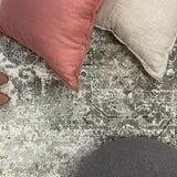 Kira Beige Grey Medallion Transitional Rug