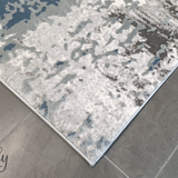 Kenna Blue Washed Out Abstract Rug