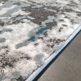 Kenna Blue Washed Out Abstract Rug