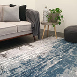 Kenna Blue Washed Out Abstract Rug