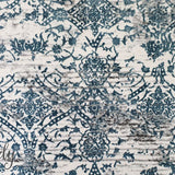 Kenna White Blue Abstract Vintage Rug