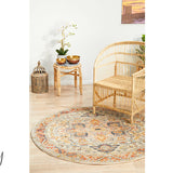 Heirloom Orange Transitional Medallion Rug