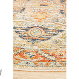 Heirloom Orange Transitional Medallion Rug