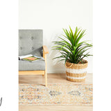 Heirloom Orange Transitional Medallion Rug