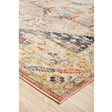 Heirloom Blue Pink Distressed Medallion Rug
