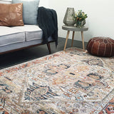 Heirloom Orange Transitional Medallion Rug
