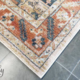 Heirloom Orange Transitional Medallion Rug