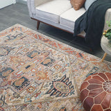 Heirloom Orange Transitional Medallion Rug