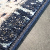 Heirloom Navy Blue Pink Transitional Medallion Rug