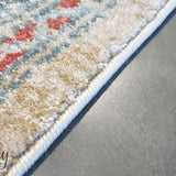 Heirloom Blue Orange Distressed Medallion Rug