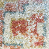 Heirloom Blue Orange Distressed Medallion Rug