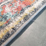 Heirloom Red Distressed Medallion Rug