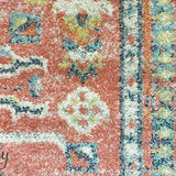Heirloom Red Distressed Medallion Rug
