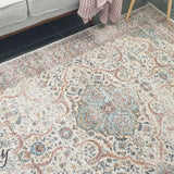 Heirloom Ivory Distressed Floral Rug