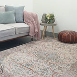Heirloom Ivory Distressed Floral Rug