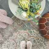 Heirloom Ivory Distressed Floral Rug