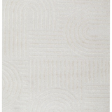 Margo Beige Arched Lines Textured Rug