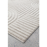 Margo Beige Arched Lines Textured Rug