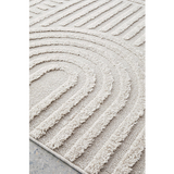Margo Beige Arched Lines Textured Rug