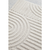 Margo Beige Arched Lines Textured Rug