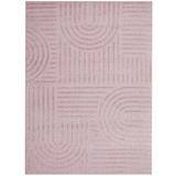 Margo Pink Arched Lines Textured Rug