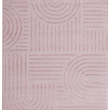 Margo Pink Arched Lines Textured Rug