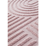 Margo Pink Arched Lines Textured Rug