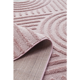 Margo Pink Arched Lines Textured Rug
