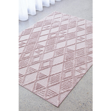 Margo Pink Diamond Geometric Textured Rug