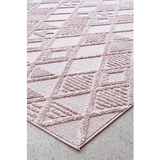 Margo Pink Diamond Geometric Textured Rug