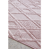 Margo Pink Diamond Geometric Textured Rug