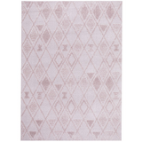 Margo Pink Diamond Geometric Textured Rug