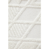 Margo White Diamond Geometric Textured Rug