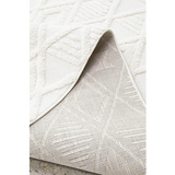 Margo White Diamond Geometric Textured Rug