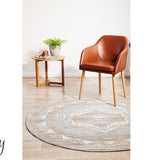 Madison Grey Terracotta Aztec Medallion Rug
