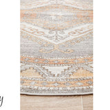 Madison Grey Terracotta Aztec Medallion Hallway Runner Rug