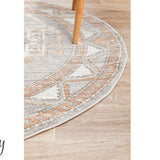 Madison Grey Terracotta Aztec Medallion Hallway Runner Rug