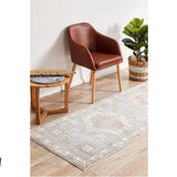 Madison Grey Terracotta Aztec Medallion Hallway Runner Rug