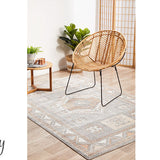 Madison Grey Terracotta Aztec Medallion Rug