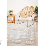 Madison Grey Terracotta Aztec Medallion Rug
