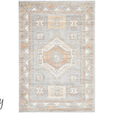 Madison Grey Terracotta Aztec Medallion Hallway Runner Rug