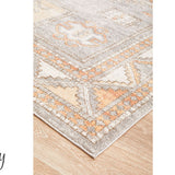 Madison Grey Terracotta Aztec Medallion Hallway Runner Rug