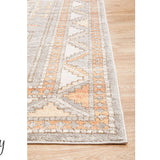 Madison Grey Terracotta Aztec Medallion Hallway Runner Rug