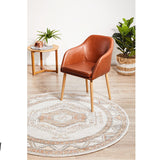 Madison Light Grey Terracotta Aztec Medallion Rug