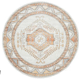 Madison Light Grey Terracotta Aztec Medallion Rug