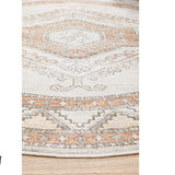 Madison Light Grey Terracotta Aztec Medallion Rug