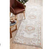 Madison Light Grey Terracotta Aztec Medallion Rug