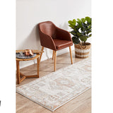Madison Light Grey Terracotta Aztec Medallion Hallway Runner Rug